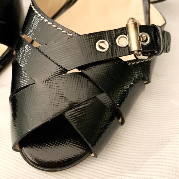 Dolce & Gabbana D&G Black Leather Heels Sandals - Picture 6 of 9